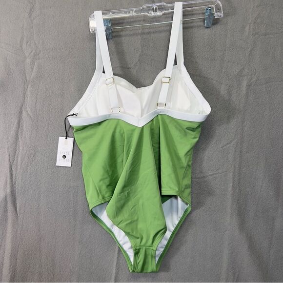 Nwt Large Women's Square Neck Wide Binding One Piece Swimsuit - Shade & Shore - Picture 8 of 9